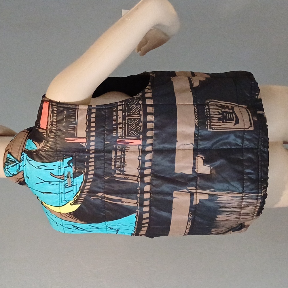 🔥🔥🔥Jamie Sadock Art deco Anine Puffer Vest M Rare - Picture 4 of 13